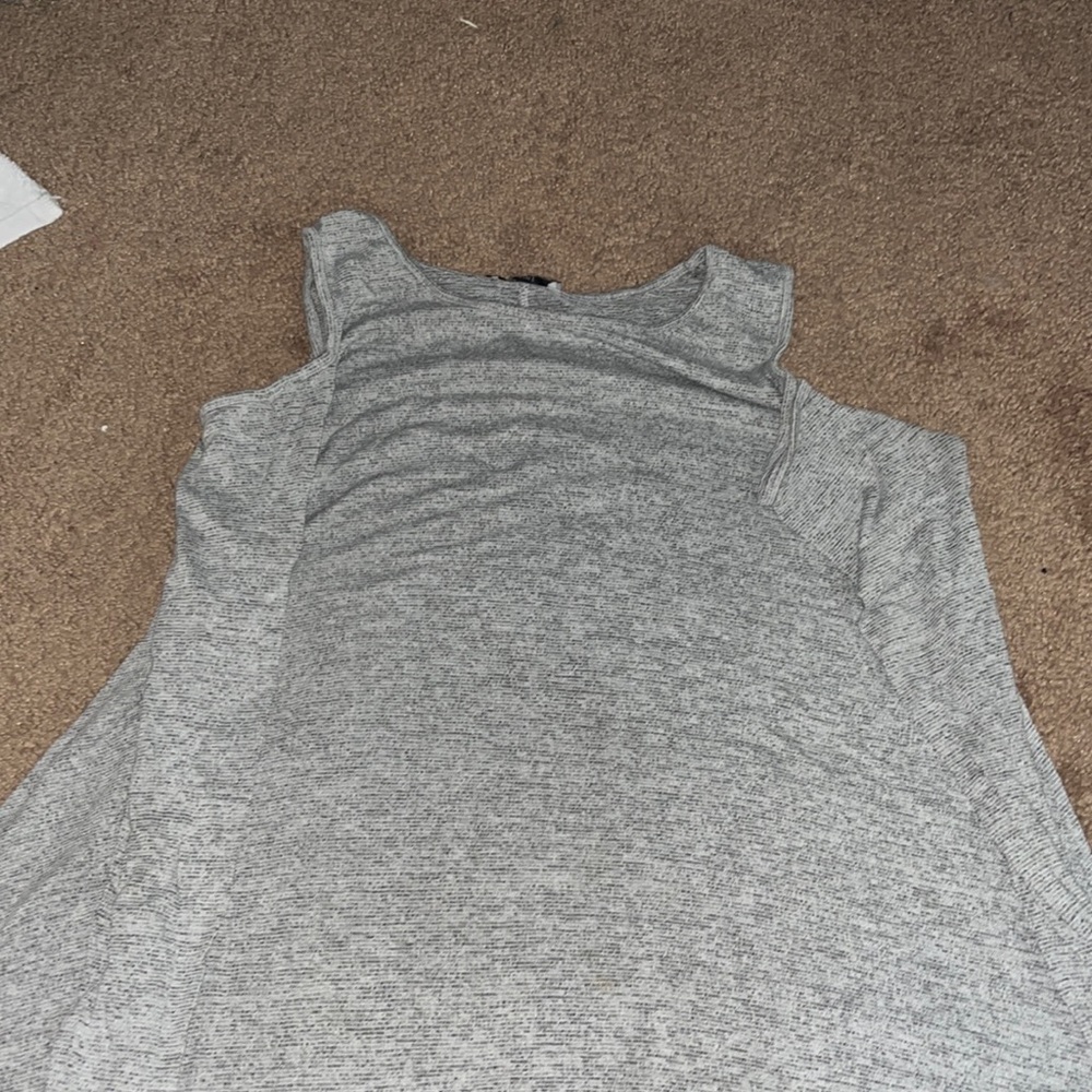 Long sleeve cut shoulder top